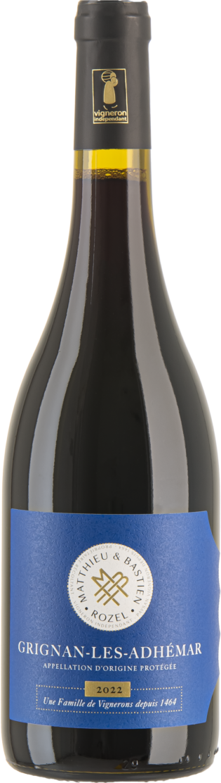 Découvrez la Cuvée Les Frangins, un vin bio à 90% Syrah, certifié AOP Grignan-les-Adhémar. Ce rouge riche et élégant révèle des arômes profonds et une belle structure, parfait pour les amateurs de Syrah.